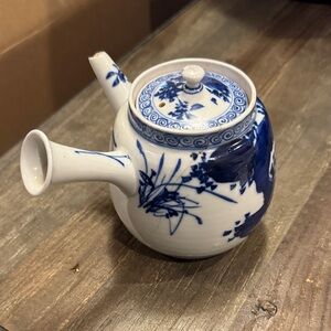 Japanese Blue and White Kyushu Ceramic Teapot